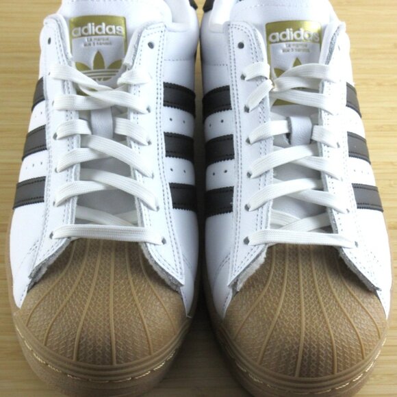 Adidas Men's Superstar ADV Striped Shoes White Black Gum Sizes NIB IE0669 - Picture 3 of 7